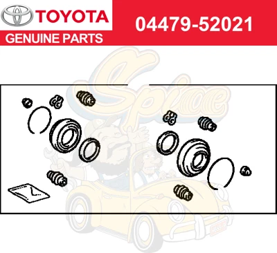 Toyota 2000-2005 MR2 SPYDER CALIPER REBUILD KIT 04479-52021 FRONT - Imagem 1 de 1