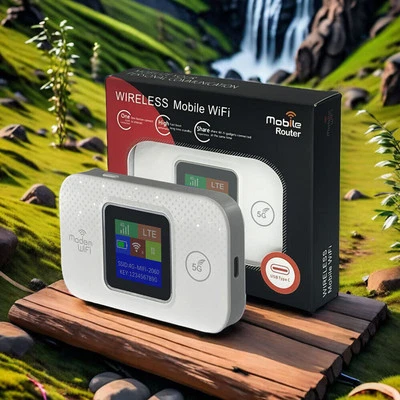 New Portable 4G LTE Wireless WiFi Router Mobile Broadband LCD MIFI Hotspot - Image 1 of 4