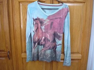 NWOT Legacy Falls Horse Cowgirl  Longsleeved T-Shirt Size M - Picture 1 of 5