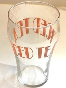 Vintage Riesen Eistee Glas 70er Sammeln Geschenk Tiki Kern orange Buchstabe hell - Bild 1 von 9