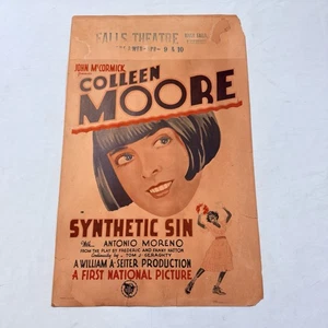 1929 Synthetic Sin Original 14x22 Window Movie Poster Colleen Moore - Picture 1 of 6