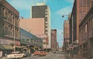 Locust Street Downtown Des Moines Iowa Chrom Postkarte - Bild 1 von 2