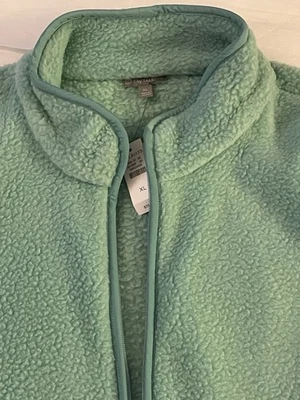 Talbots Sherpa Fleece Jacket Women's Extra Large Green Fluffy Soft Cozy Outdoor - Image 1 of 4