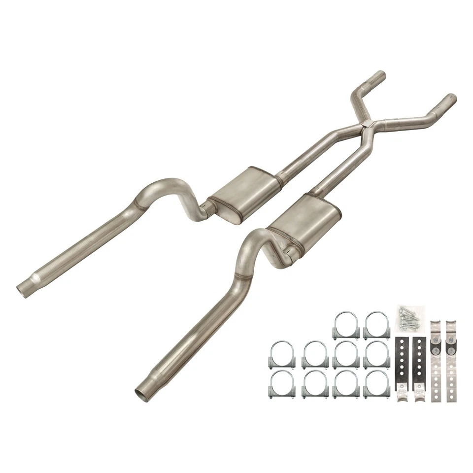 For Dodge Challenger 70-74 Exhaust System Pypes 409 SS X-Pipe Crossmember-Back Foto 1 de 3