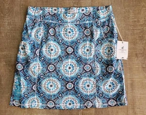 Caribbean Joe Women's Skirt Size XL NEW Blue Tropical Elastic Waist Light Weight - Picture 1 of 7