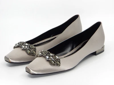 Giorgio Armani Jeweled Crystal Bow Ballet Flats 38 Foto 1 de 4