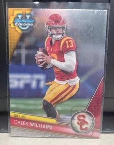 2023 Bowman University Chrome #1 Caleb Williams USC Football Card 🏈 - Picture 1 of 2