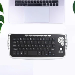 2.4G Wireless Keyboard Multi Media Trackball 78Keys Plug and Play Keypad for - Picture 1 of 7