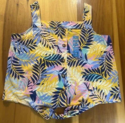 Женская майка Caribbean Joe. XL. Тропический. Широкий ремень. Галстук завязанный. Хлопок. Новый с Ярлыками - Изображение 1 из 4