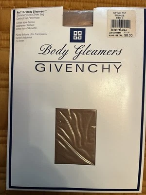 Pantimedias vintage Givenchy Body Gleamers 157 bronce pálido control transparente talla C Foto 1 de 2