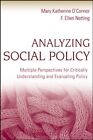 Mary Katherine O`Connor Analyzing Social Policy (US IMPORT) BOOK NEW