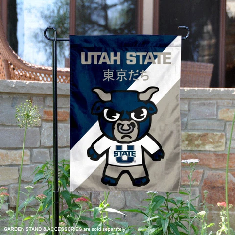 Utah State Aggies Tokyodachi Garden Flag and Yard Banner Cover