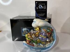 Joy To The World * SURFING SAFARI * Glass Christmas Ornament, Glass, Excellent! - Picture 1 of 7