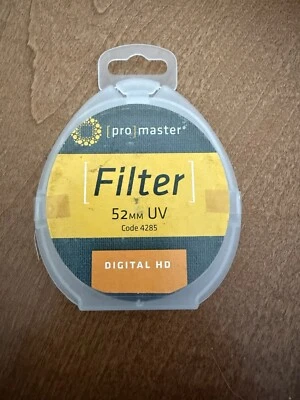 New Promaster 52mm UV Filter  Code 4285 DSLR Lens filter - Seal Unbroken - Image 1 of 3
