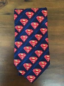Superman DC Comics Superhero Tie S Symbol Logo Novelty Necktie Clark Kent - Picture 1 of 5