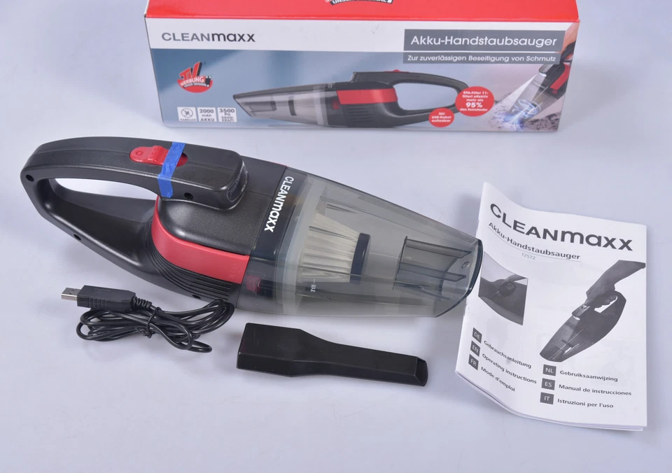 Akku Handstaubsauger Kabellos Staubsauger mit 2 Aufsätzen EPA-Filter 600ml - Bild 1 von 4