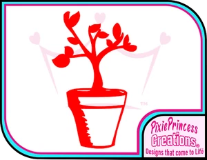 Flower A Plant Pot Vinyl Sticker Vehicle Car Van Poster Wall Window Decor Decal - Picture 1 of 20