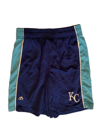 Majestic Youth Medium KC Royals Kansas City Shorts Blue Cover