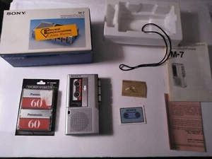 Sony M-7 Microcassette Micro Recorder Made in Japan With Box Not Working 41008 - Picture 1 of 12