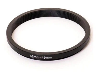52-49mm Metal Step down Ring Lens Adapter 52 Male to 49 Female Thread - UK STOCK - Image 1 of 4