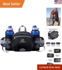 Durable Water-Resistant Fanny Pack with 2 Bottle Holders for Active Lifestyle - Picture 1 of 8