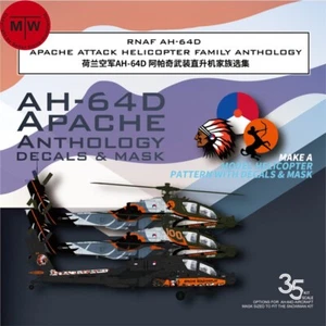 Calcomanía y máscara de antología para helicóptero Galaxy 1/35 AH-64D Apache para muñeco de nieve SP-2601 - Imagen 1 de 8