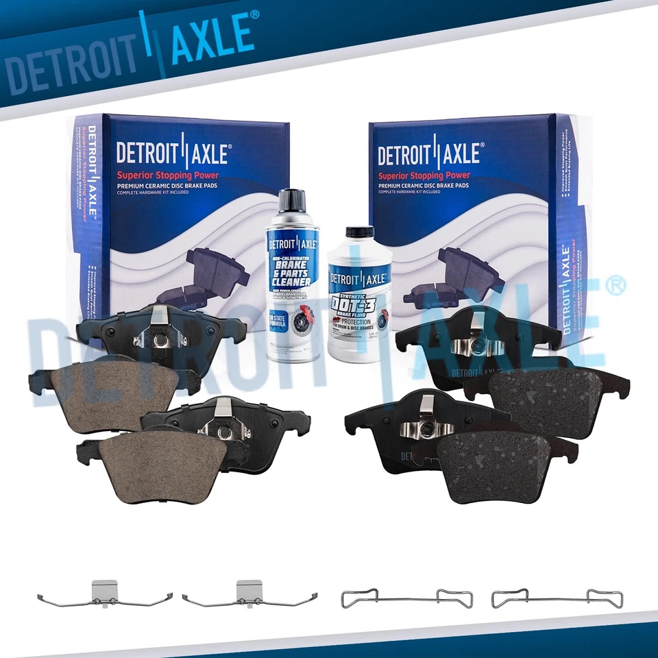 Front & Rear Ceramic Brake Pads Kit for 2003 2004 2005 2006 - 2014 Volvo XC90 - Image 1 of 4