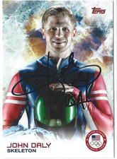 John Daly Autographed 2014 Topps U.S. Olympic & Paralympic Team Card 20 Skeleton
