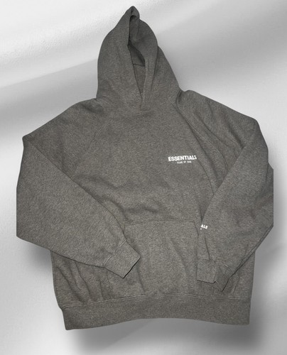 Felpa con cappuccio Essentials Fear Of God grigio scuro taglia XL unisex