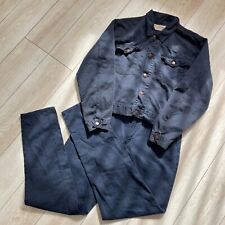 MIU MIU jacket Pants Denim Ensemble Navy Vintage Size M Rare Made in Italy 90s