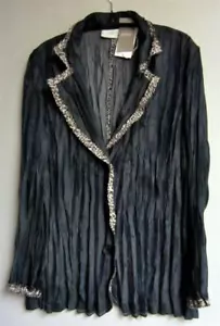 CHAQUETA DE TINTA CHICO'S TRUDI CON AJUSTE ANIMAL NUEVA CON ETIQUETAS $109 CHICOS TALLA 2 = 12/14 - Imagen 1 de 5