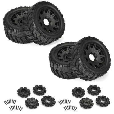 Pro-Line Masher X HP Belted F/R Tires Mounted on Raid 24mm Wheels (4) - Image 1 of 4