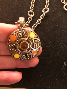 John Hardy Sterling Silver Necklace gold 18k, Celtic Pendant with Citrine stone - Picture 1 of 7