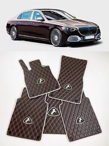 Alfombrillas personalizadas Maybach S580, S680 espresso marrón/beige manchado. - Imagen 1 de 2