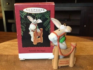 Hallmark Keepsake 1995 Muletide Greetings Christmas Ornament VTG - Picture 1 of 2