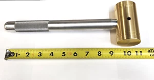 3 PFUND MASSIVER MESSINGHAMMER * GERÄNDELT 1 ZOLL MASSIVER ALUMINIUMGRIFF * HERGESTELLT IN DEN USA * - Bild 1 von 5