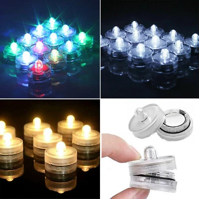Luces LED sumergibles impermeables para té decoración fiesta velas sin llama luz Foto 1 de 4