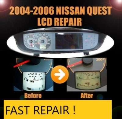  NISSAN QUEST Tablero Medidor Cluster Velocímetro Pantalla LCD Pantalla Pixel REPARACIÓN @!@ Foto 1 de 3