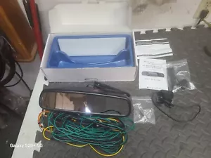 Rear View Mirror with 4" LCD Screen 1080p Dash Cam + Backup Camera - Picture 1 of 14