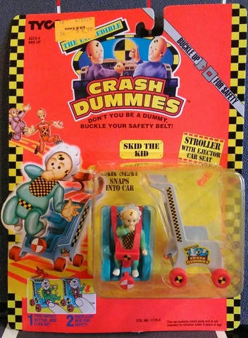 Vintage Tyco Incredible Crash Dummies 1991 Skid The Kid  MOC!  Sealed! Cover