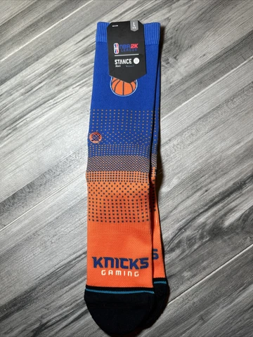 New York Knicks NBA Basketball Stance Socks NBA 2K Edition Large 1 Pair Men 9-12 Cover