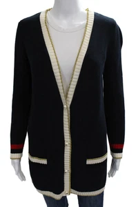 Gucci Strickjacke Unisex dunkelblau V-Ausschnitt Größe M - Bild 1 von 7