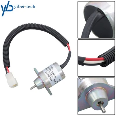 Fuel Shut Off Solenoid Valve 119653-77950 For Yanmar 3TNE84 3TNE88 4TNE84 Engine - Image 1 of 4