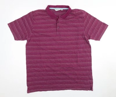 Camisa polo masculina listrada roxa golfe James Pringle G - Imagem 1 de 4