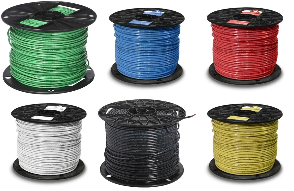 THHN Wire 12 AWG Solid Copper Building Cable 500ft – Multiple Colors Available - Image 1 of 1