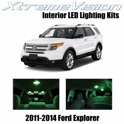 XtremeVision Interior LED for Ford Explorer 2011-2014 (6 PCS) Green - Image 1 of 4