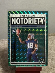 2025 Panini Mosaic Kyle Williams Notoriety Green Mosaic Prizm #23  RC Patriots - Picture 1 of 2