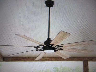 Decoradores para el hogar Makenna 60 pulgadas Ventilador de techo negro mate interior/exterior Foto 1 de 4