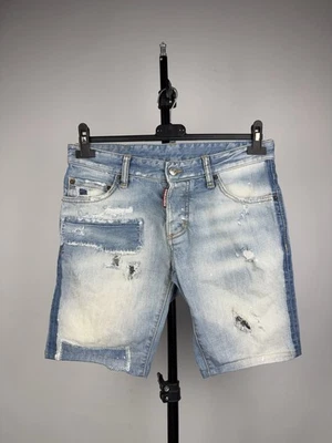 Pantalones Cortos Denim Dsquared2 Distressed Patchwork Y2K Italia Para Hombre’s 46/W30 L8 Talla Foto 1 de 4