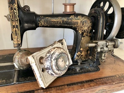 Old Doorknob Set with Mortise / Shabby & Prim - Image 1 of 4